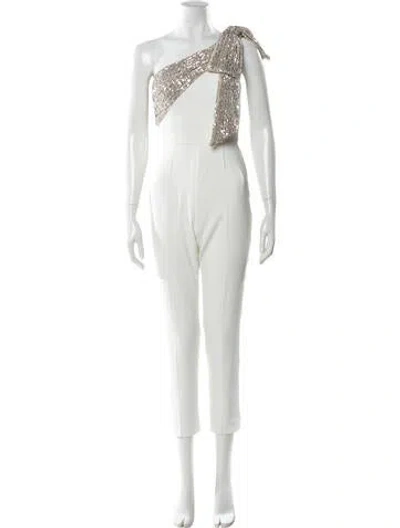 Pre-owned Jay Godfrey One-shoulder Jumpsuit In White