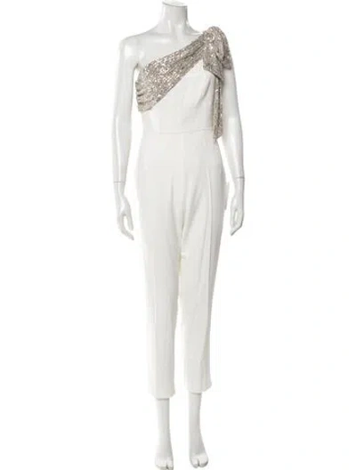 Pre-owned Jay Godfrey One-shoulder Jumpsuit In White