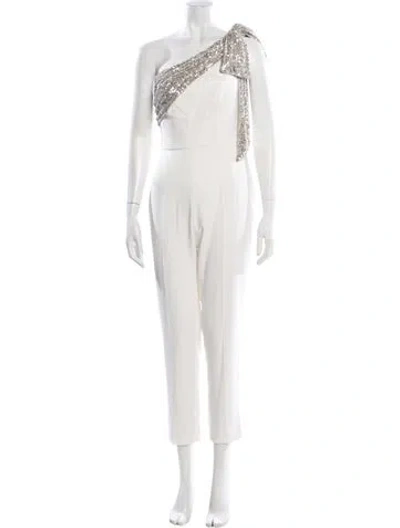 Pre-owned Jay Godfrey One-shoulder Jumpsuit In White
