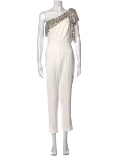Pre-owned Jay Godfrey One-shoulder Jumpsuit In White