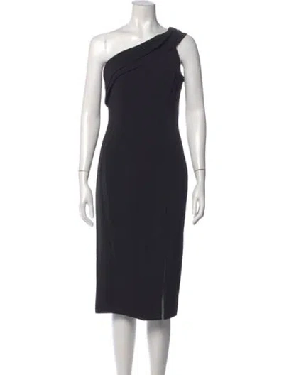 Pre-owned Jay Godfrey One-shoulder Knee-length Dress In Black