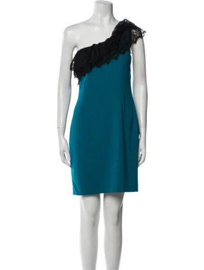 Pre-owned Jay Godfrey One-shoulder Knee-length Dress In Blue