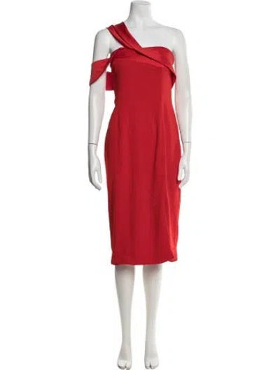 Pre-owned Jay Godfrey One-shoulder Knee-length Dress In Red