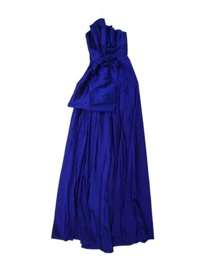 Pre-owned Jay Godfrey One-shoulder Long Dress In Blue
