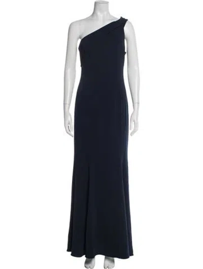 Pre-owned Jay Godfrey One-shoulder Long Dress In Blue