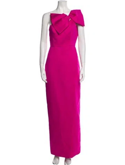 Pre-owned Jay Godfrey One-shoulder Long Dress In Pink