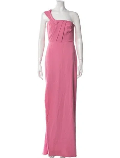 Pre-owned Jay Godfrey One-shoulder Long Dress In Pink