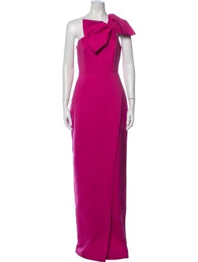Pre-owned Jay Godfrey One-shoulder Long Dress In Pink