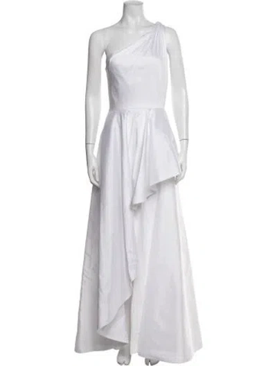 Pre-owned Jay Godfrey One-shoulder Long Dress W/ Tags In White