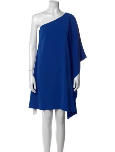 Pre-owned Jay Godfrey One-shoulder Mini Dress In Blue