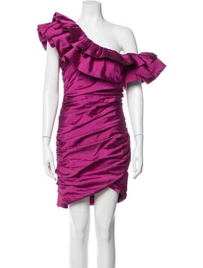 Pre-owned Jay Godfrey One-shoulder Mini Dress In Pink