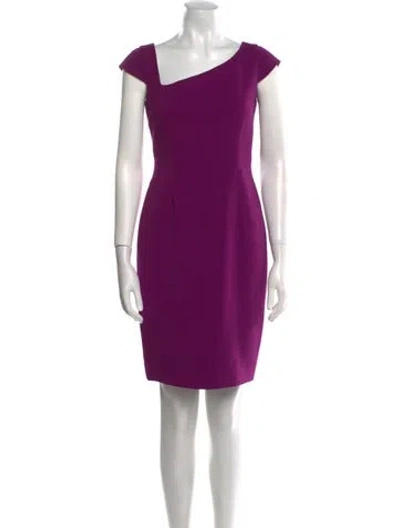 Pre-owned Jay Godfrey One-shoulder Mini Dress In Purple