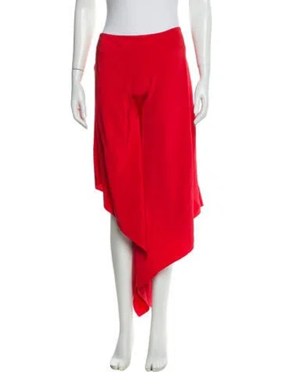 Pre-owned Jay Godfrey One-shoulder Short Sleeve Blouse In Red