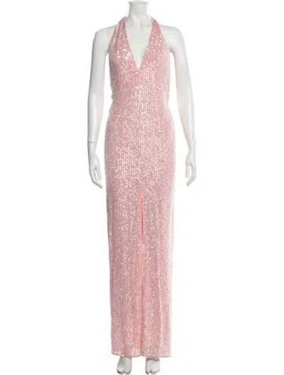 Pre-owned Jay Godfrey Patterned Long Dress In Pink