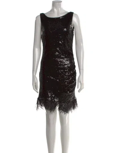 Pre-owned Jay Godfrey Patterned Mini Dress In Black