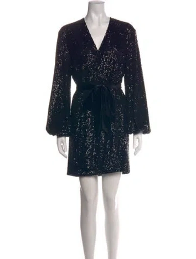 Pre-owned Jay Godfrey Patterned Mini Dress In Black