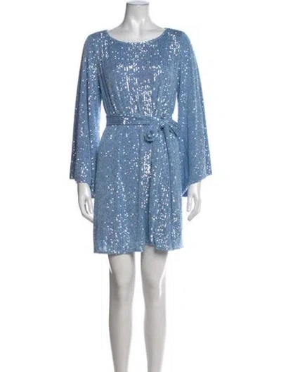 Pre-owned Jay Godfrey Patterned Mini Dress In Blue