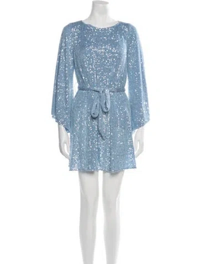 Pre-owned Jay Godfrey Patterned Mini Dress In Blue