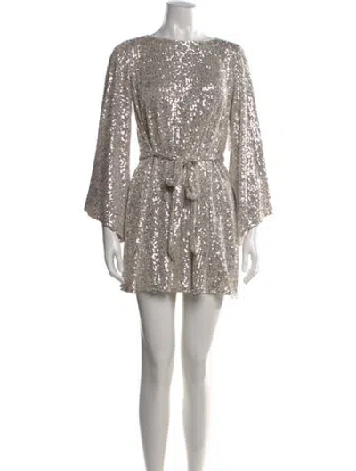 Pre-owned Jay Godfrey Patterned Mini Dress W/ Tags In Silver