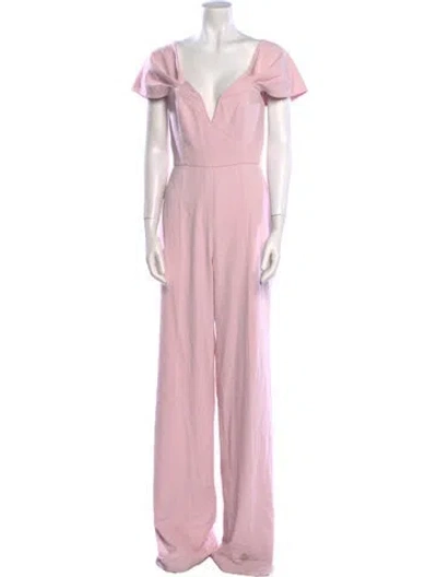 Pre-owned Jay Godfrey Plunge Neckline Jumpsuit In Pink