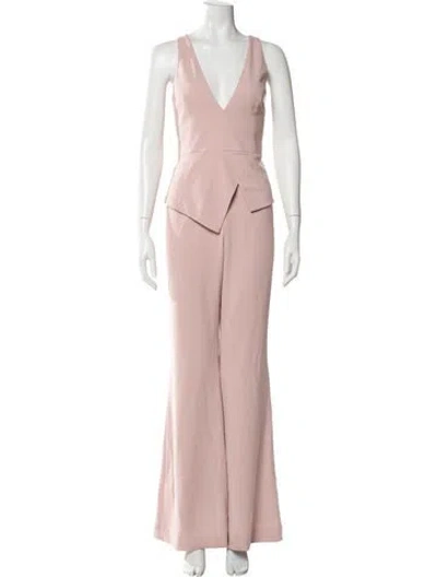Pre-owned Jay Godfrey Plunge Neckline Jumpsuit In Pink