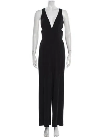Pre-owned Jay Godfrey Plunge Neckline Jumpsuit W/ Tags In Black