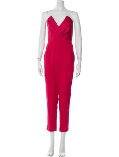 Pre-owned Jay Godfrey Plunge Neckline Long Dress W/ Tags In Red