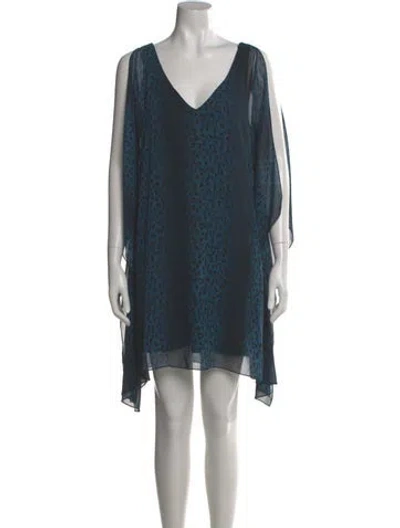 Pre-owned Jay Godfrey Printed Knee-length Dress In Blue