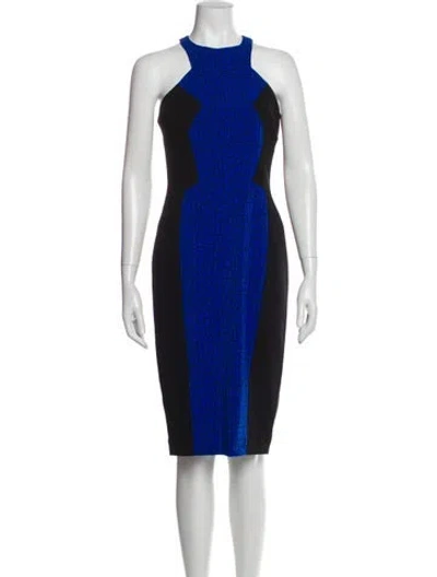 Pre-owned Jay Godfrey Printed Knee-length Dress In Blue