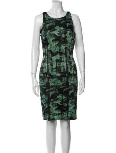 Pre-owned Jay Godfrey Printed Knee-length Dress In Green
