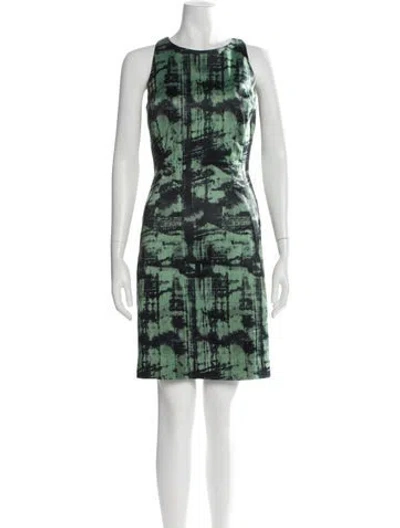 Pre-owned Jay Godfrey Printed Knee-length Dress In Green