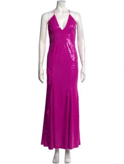 Pre-owned Jay Godfrey Printed Long Dress In Pink
