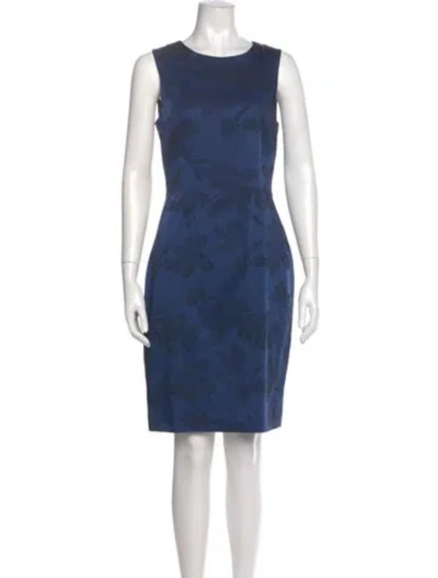 Pre-owned Jay Godfrey Printed Midi Length Dress In Blue