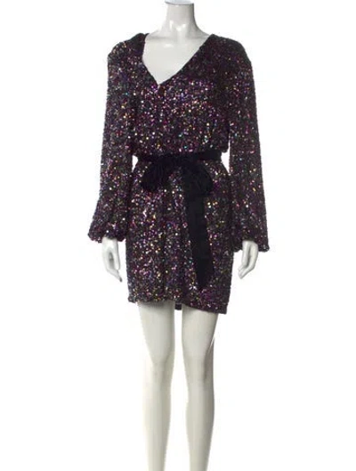 Pre-owned Jay Godfrey Printed Mini Dress In Black