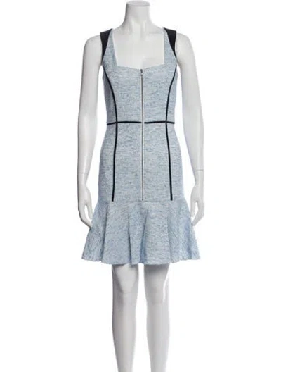 Pre-owned Jay Godfrey Printed Mini Dress In Blue