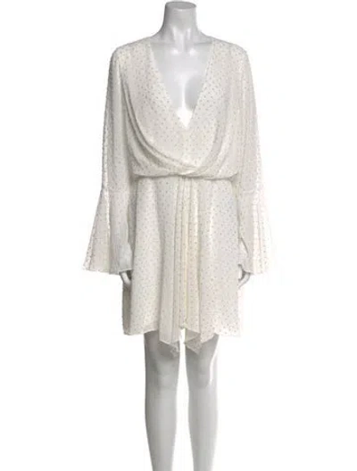 Pre-owned Jay Godfrey Printed Mini Dress In White