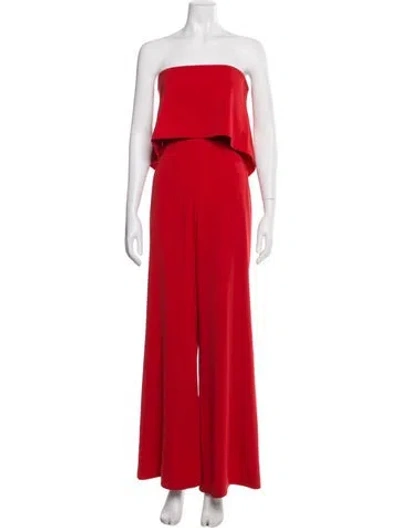 Pre-owned Jay Godfrey Ruffle Embellishment Set In Red