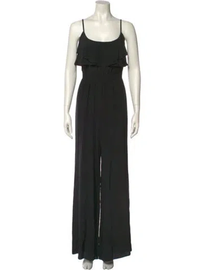 Pre-owned Jay Godfrey Scoop Neck Jumpsuit In Black