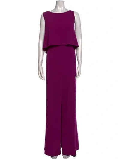 Pre-owned Jay Godfrey Scoop Neck Jumpsuit In Purple