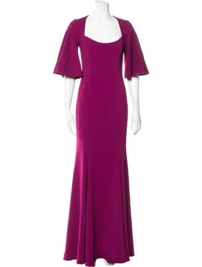 Pre-owned Jay Godfrey Scoop Neck Long Dress In Purple