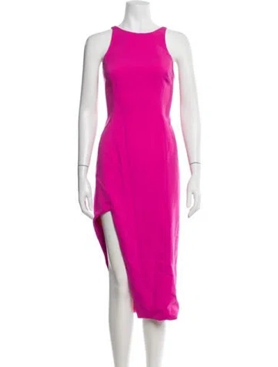 Pre-owned Jay Godfrey Scoop Neck Midi Length Dress In Pink