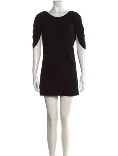 Pre-owned Jay Godfrey Scoop Neck Mini Dress In Black