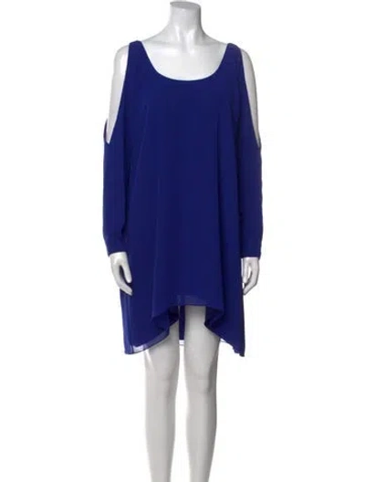 Pre-owned Jay Godfrey Scoop Neck Mini Dress In Blue