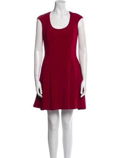Pre-owned Jay Godfrey Scoop Neck Mini Dress In Red