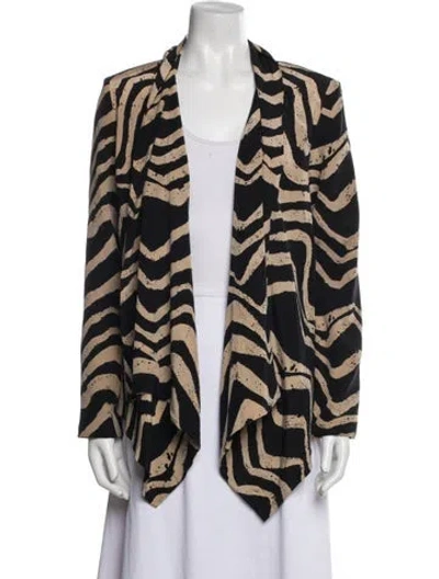 Pre-owned Jay Godfrey Silk Animal Print Blazer In Multi