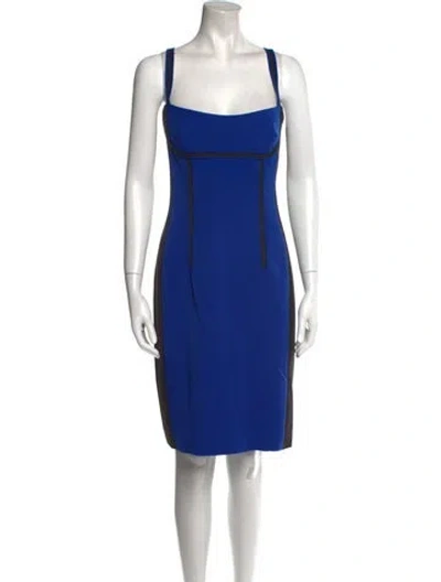 Pre-owned Jay Godfrey Silk Knee-length Dress In Blue
