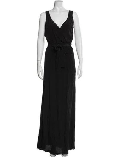 Pre-owned Jay Godfrey Silk Long Dress In Black