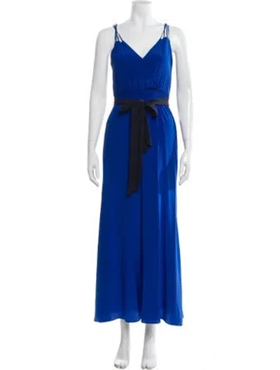 Pre-owned Jay Godfrey Silk Long Dress In Blue