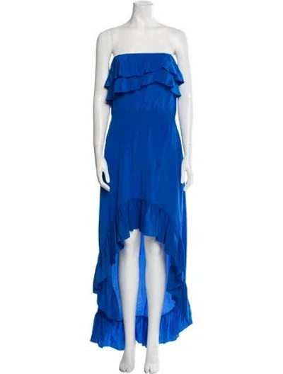 Pre-owned Jay Godfrey Silk Long Dress In Blue
