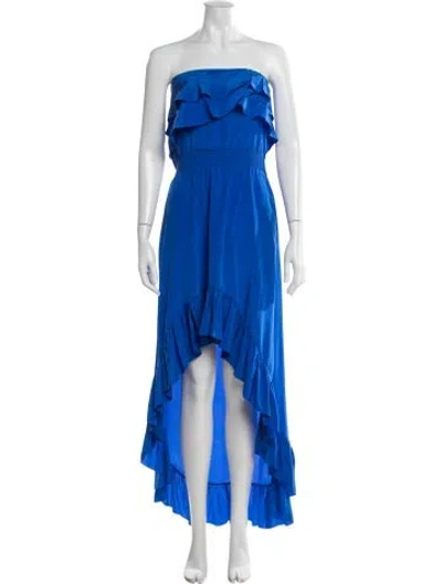 Pre-owned Jay Godfrey Silk Long Dress In Blue